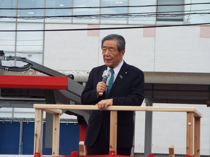 そのだ修光候補　街頭演説会の写真