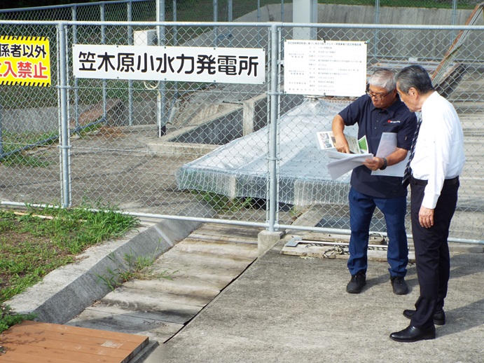 視察　笠木土地改良区の写真