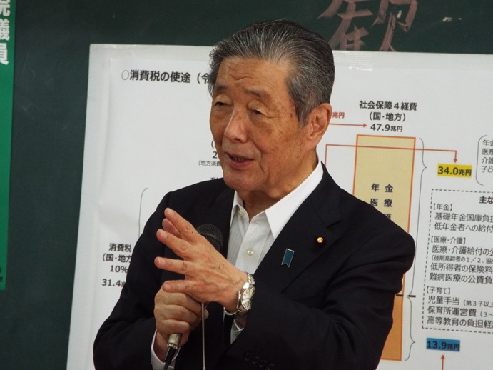 志布志八野地区ミニ国政報告会の写真