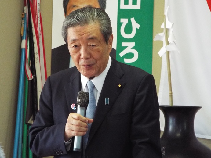 福沢地区ミニ国政報告会の写真