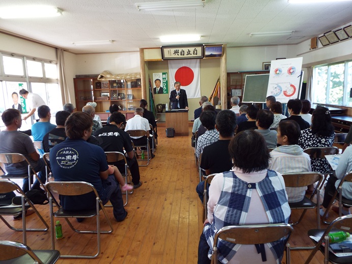 福沢地区ミニ国政報告会の写真